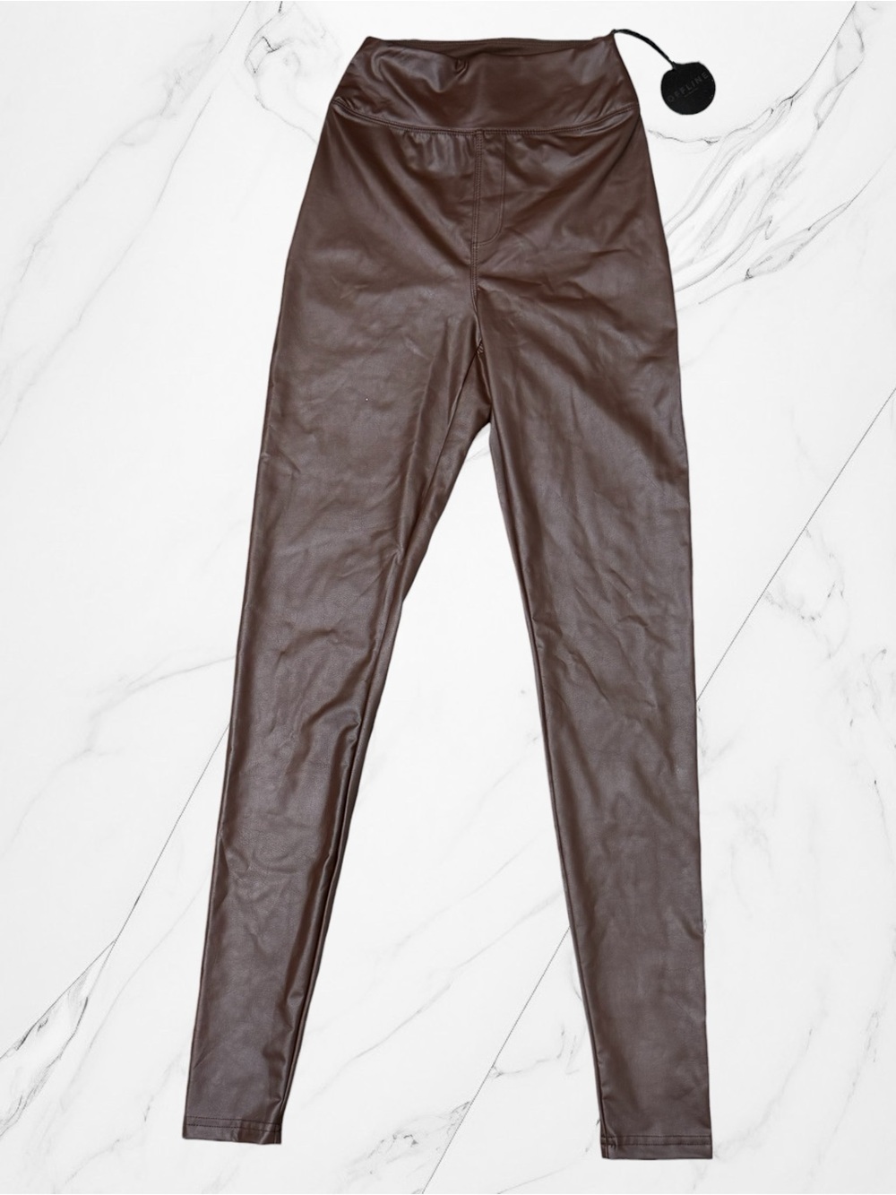OFFLINE by Aerie Real Luxe Faux Leather Leggings Brown XS NWT - Picture 2 of 3